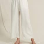 Luftiga Byxor Vit Mjuk Modal