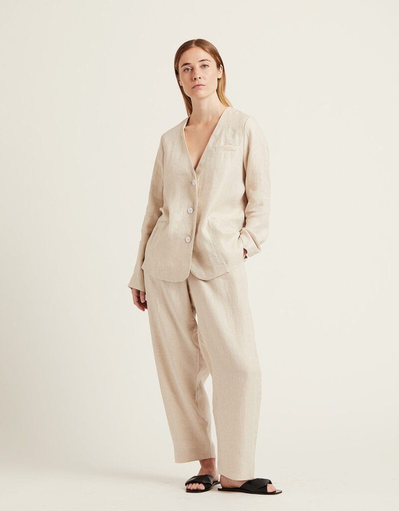 Vacant Blazer Natural Linen - Image 1