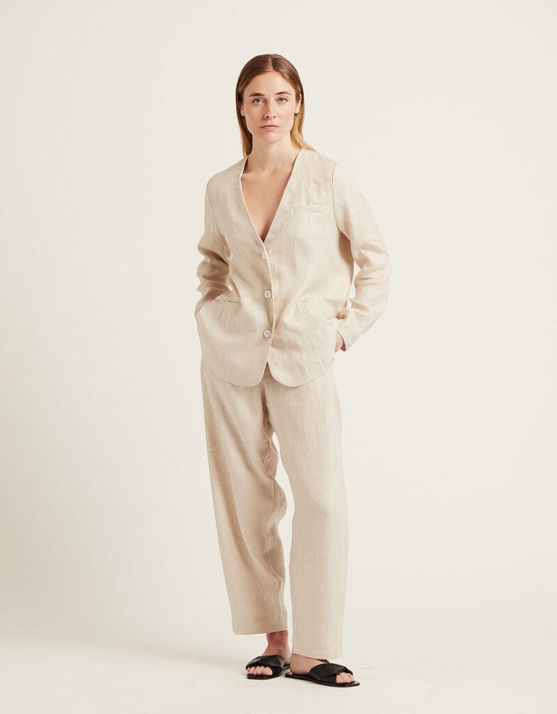 Vacant Blazer Natural Linen - Image 3