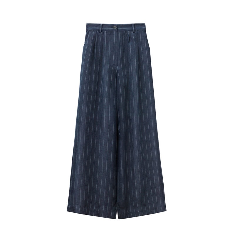 Dreamy Pants Linen Denim stripe - Image 2