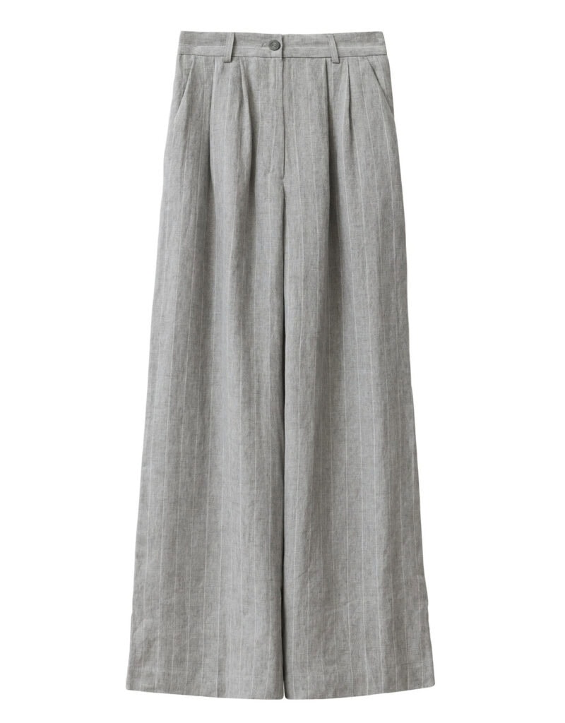 Drömmiga byxor i linne med ränder – Bild 1