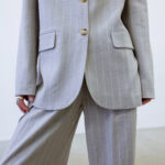 Cloud Blazer Linen Stripe