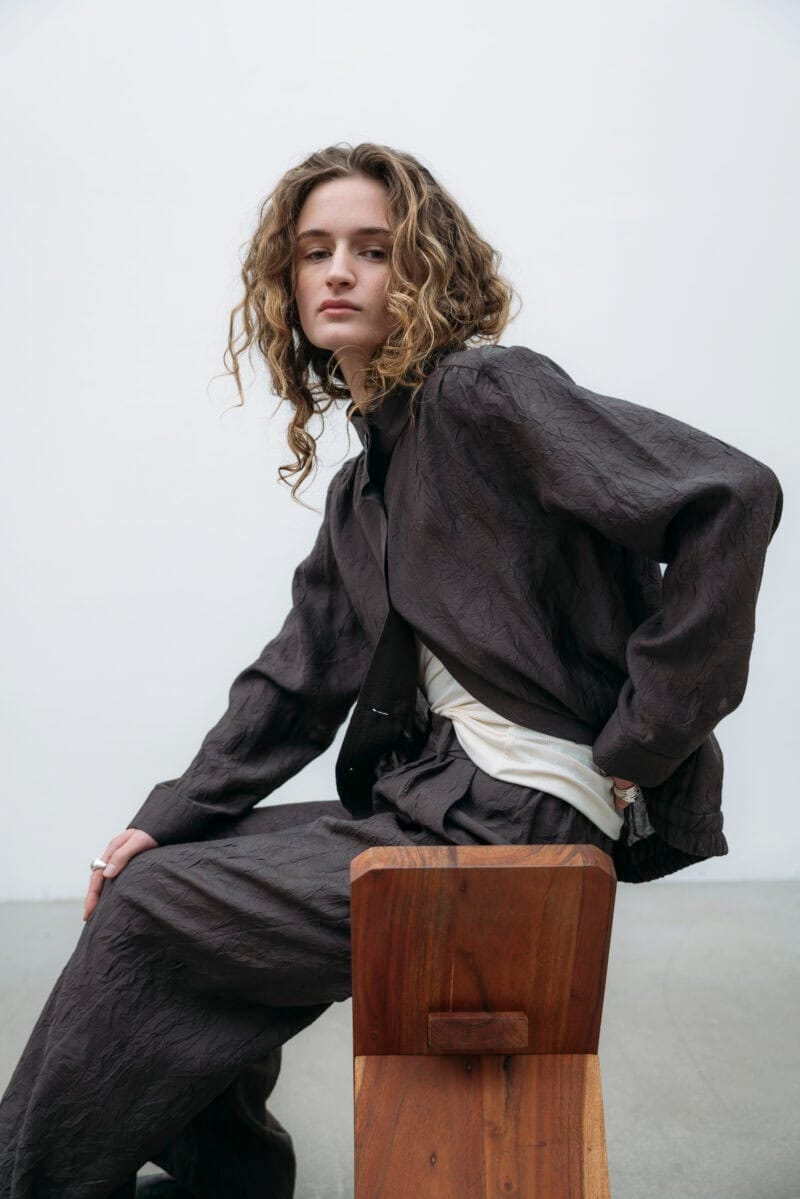 Solange Shirt Ash Brown - Image 2