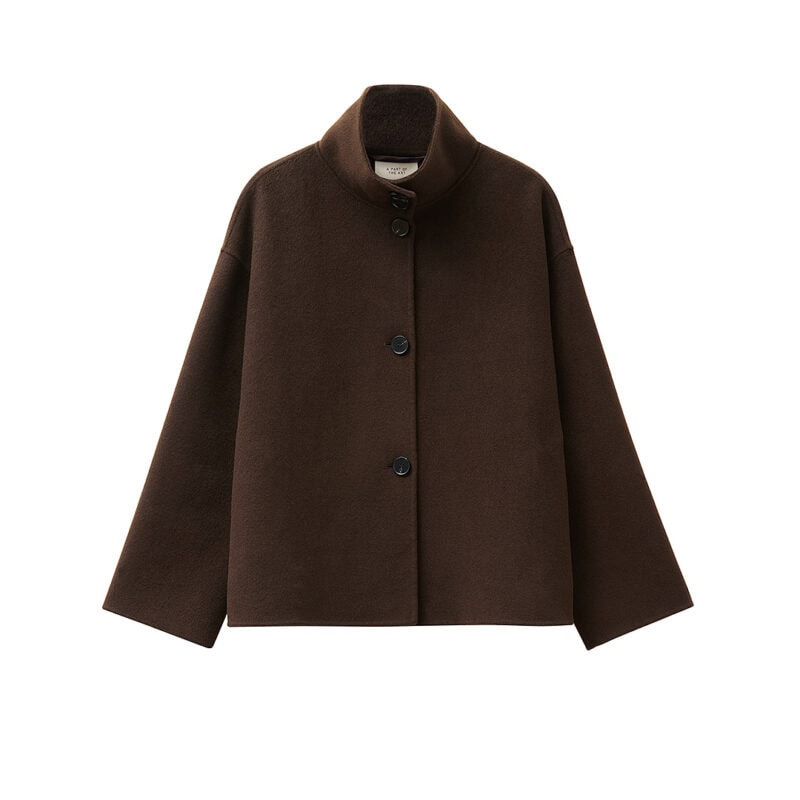 Edge Jacket Luxe Wool Dark Brown - Image 6