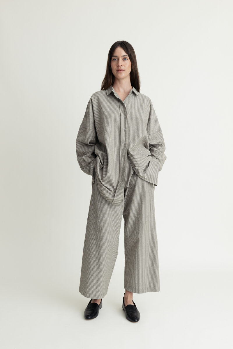 Airy Pants Khaki and White Stripes - Image 2