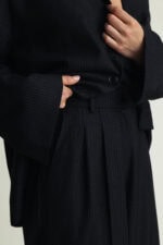 Dreamy Pants Wool Charcoal Pinstripe - Image 3