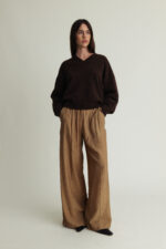 Daily V-Neck Chocolate Brown Melange