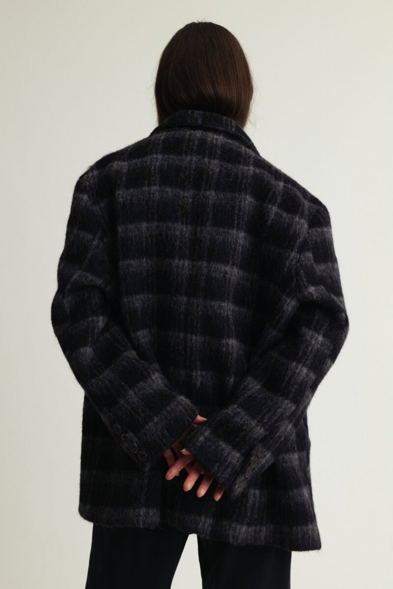 Form Blazer Jacket – Brushed Wool & Alpaca Check - Image 2