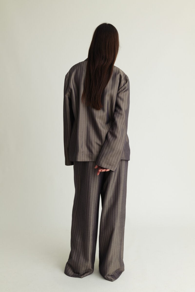 Dreamy Pants Metallic Grey & Gold Stripe - Image 2