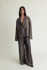 Dreamy Pants Metallic Grey & Gold Stripe - Image 3