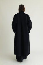 Lyric Coat, kashmirblandning, svart melange – Bild 3