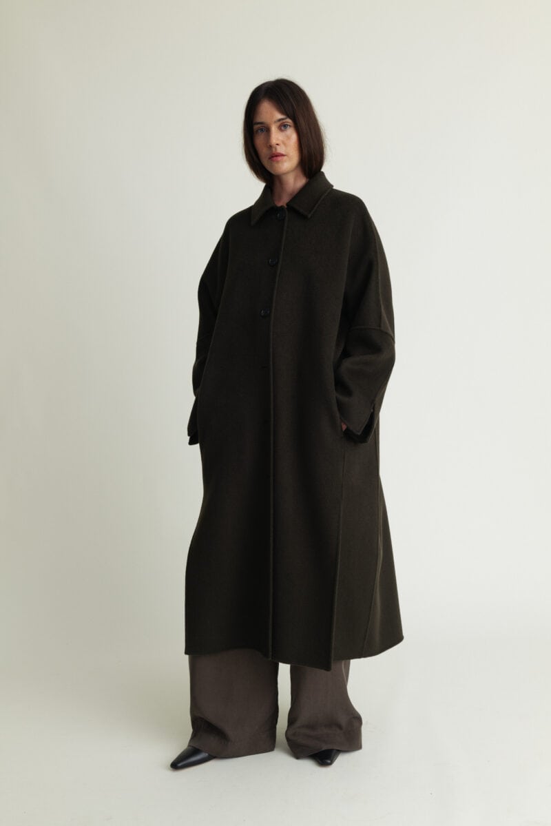 Lyric Coat Luxe Wool Forest Green - Image 1
